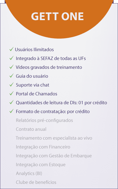 Diferenças entre Gett ONE e Gett PRO