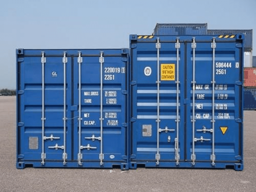Container Dry Box ao lado do High Cube