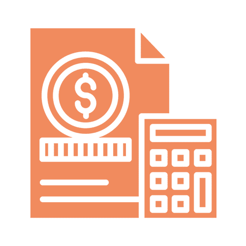 ícone de documento e calculadora