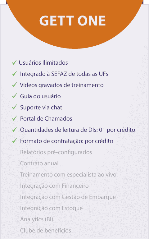 Diferenças entre Gett ONE e Gett PRO