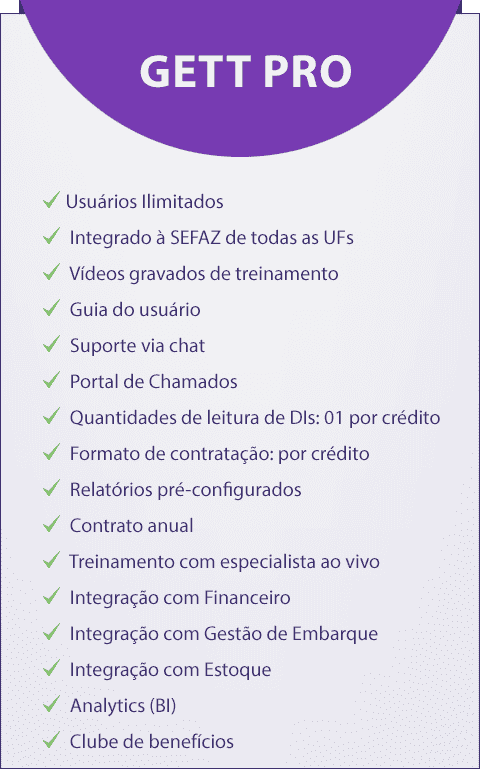 Diferenças entre Gett ONE e Gett PRO