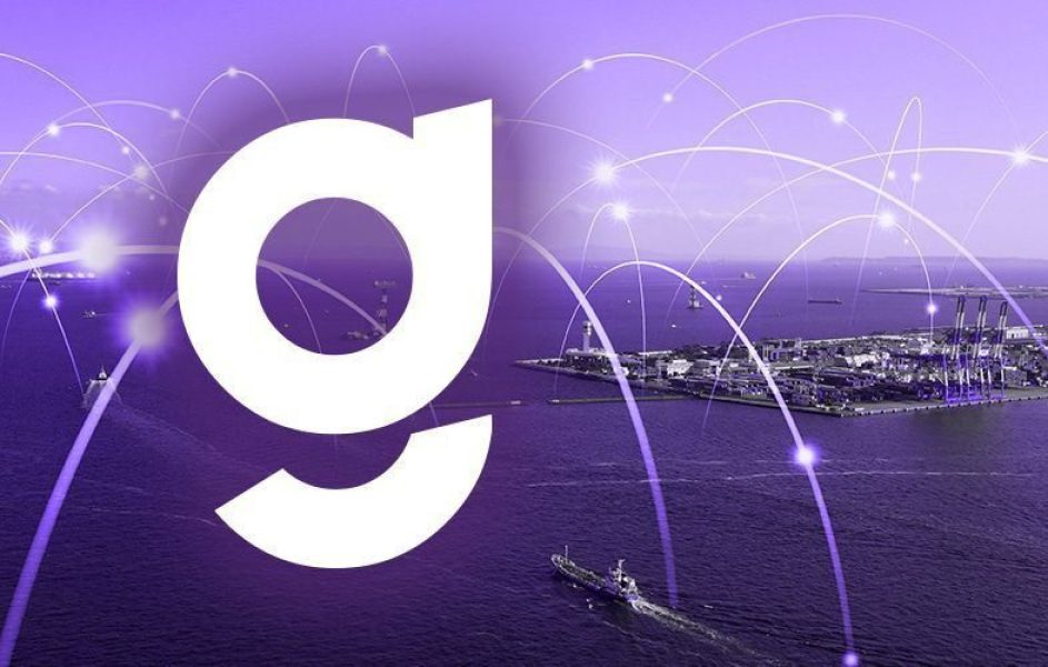 Ilustração em tons de roxo da letra G sobre a imagem do mar com algumas ilhas e ligações entre elas, simbolizando a importação e a guerra fiscal entre estados e municípios.