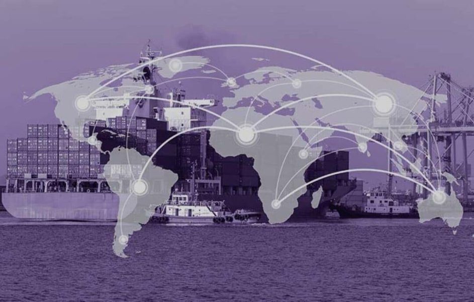 Mapa mundo com os maiores exporadores